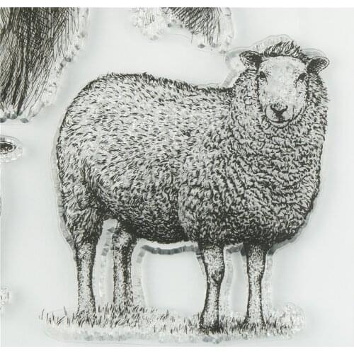 DIY photo cards rubber stamp clear stamp Animal Pig Cow Sheep Scrapbook transparent stamp