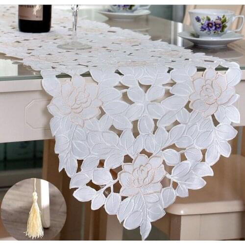 Fyjafon Table Runner 40*150cm To 40*246cm Runners Hollow Modern Table Runners Embroidered Table Runner Decoration On The Table