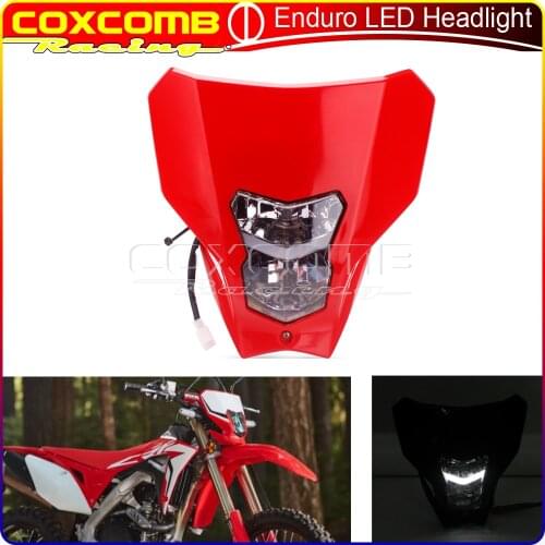 For Honda CRF250 CRF450 CRF150 CRF230 F R X CR XR 125 250 110 Motorcycle Off Road Dirt Bike Headlight H7 Front Light E13 Emark