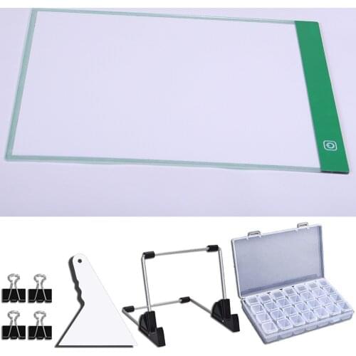 GreenA4 LED Light Pad for Diamond Painting, USB Powered Light Board Kit, Digital Graphics Tablet with Detachable Stand and Clips