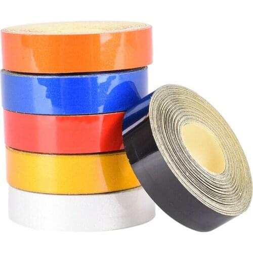 1cm x 5m car reflective sticker reflective warning sticker motorcycle car decorative strip waterproof decorative sticker
