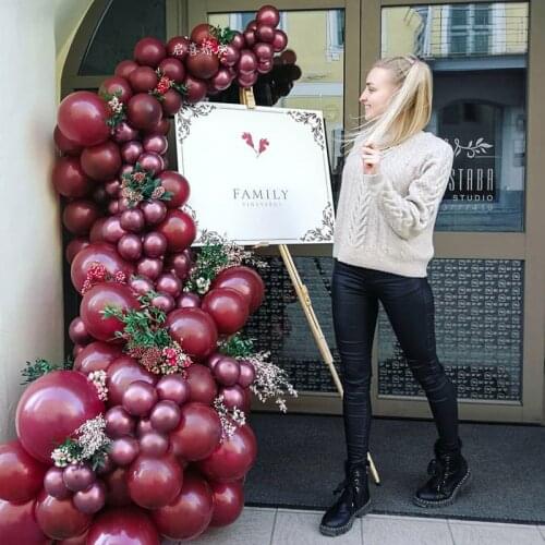 Wine red balloon latex balloon Valentines Day Birthday Wedding Decoration Surprise Party Inflatable Color balloons 5/10/18inch
