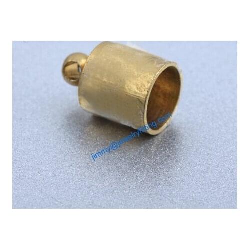 All kinds of Jewelry findings Raw Brass end cap railing end cap for laether cord blind end caps 6.5*10mm