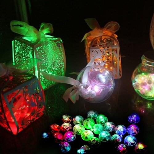 10/50pcs Round RGB LED Flash ball lamp mini light STANDING paper lantern balloons lights for Christmas wedding party decoration