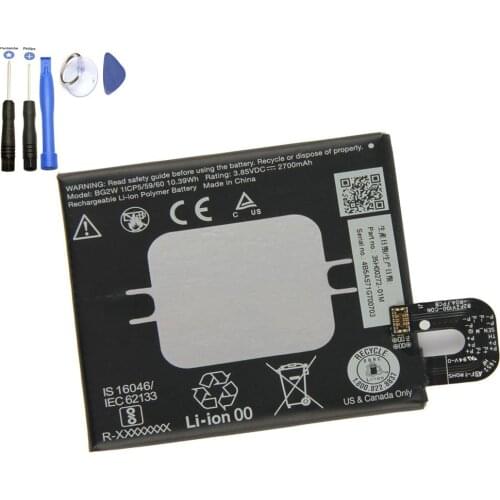 2700mAh BG2W Mobile Phone Replacement Battery For Google Pixel 2B Pixel 2 Li-ion Polymer Batteries with Repair Tool Kits