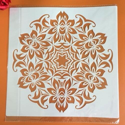 30 * 30cm Mandala Geometry DIY Layering Stencils Wall Painting Scrapbook Coloring Embossing Album Decorative Template for walls