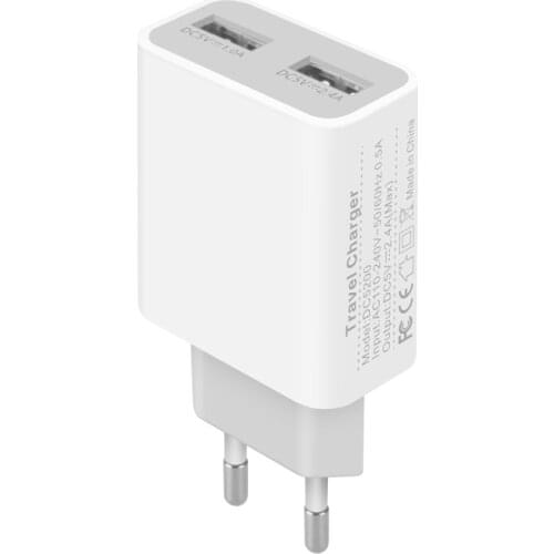 Adapter Dual USB Port 1A 2.4A Output AC Wall Travel Portable Mobile Phone Charger For Samsung,ZTE,MEIZU,Doogee,leagoo,oukitel