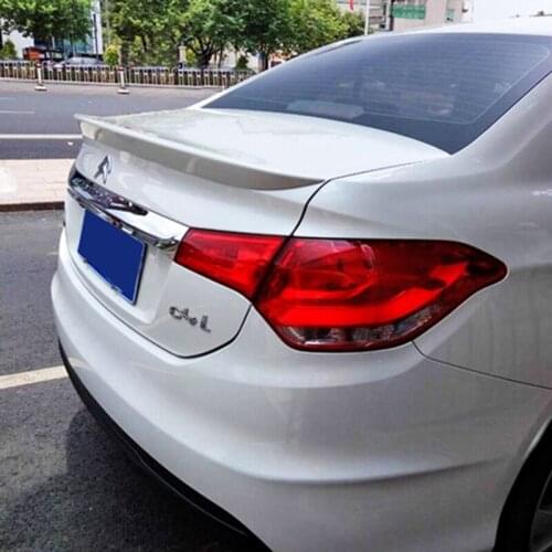 For Citroen C4L Spoiler ABS Material Car Rear Wing Primer Color Rear Spoiler For Citroen C4L Spoiler 2014-2016