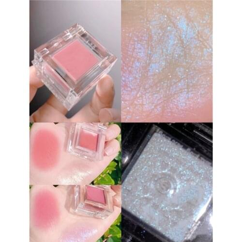 Double Color Shimmer Ice Mousse Blushes Highlighter Makeup Palette Brighten Illuminator Face Body Shiny Cream Korean Cosmetics
