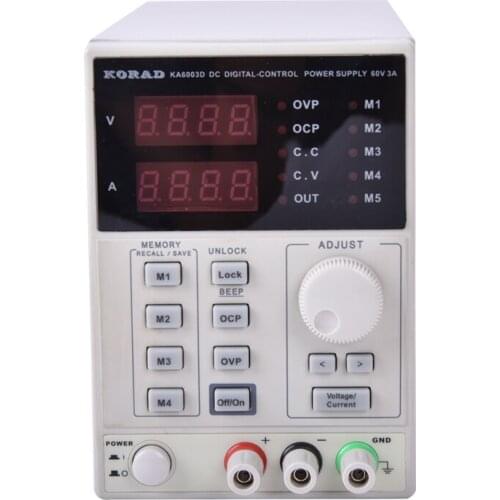 KA6003D High Precision The Lab programmable Adjustable Digital Regulated power supply DC Power Supply 60V/3A mA 4Ps