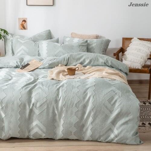 Cationic Multicolor Cut Flower Bedding Set Fashion Simple Nordic Style Duvet Cover US/AU/UE Size Green Yellow Purple Quilt Cover