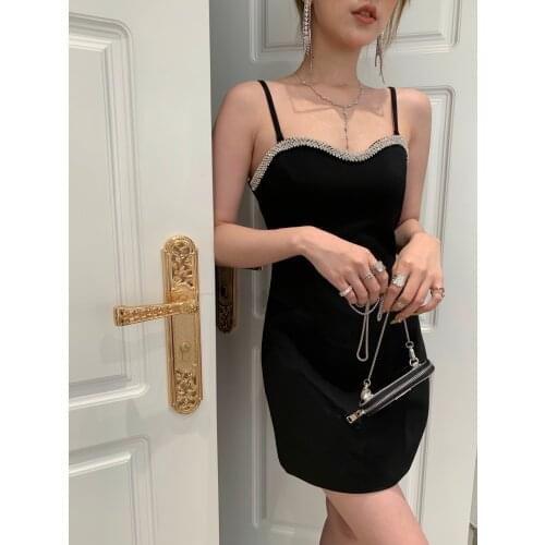 Summer 2021SS Sexy New Women Diamonds Strapless Sleeveless Vest Mini Dress For Ladies Gdnz 6.11