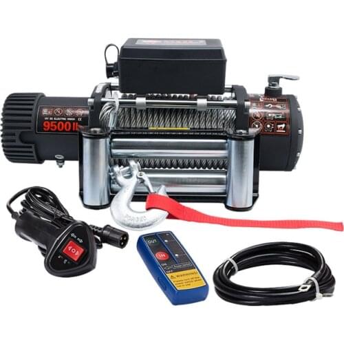 Power motor strong gears quiet brake fast speed 9500lb winch 12V for jeep auto car offroad 4x4