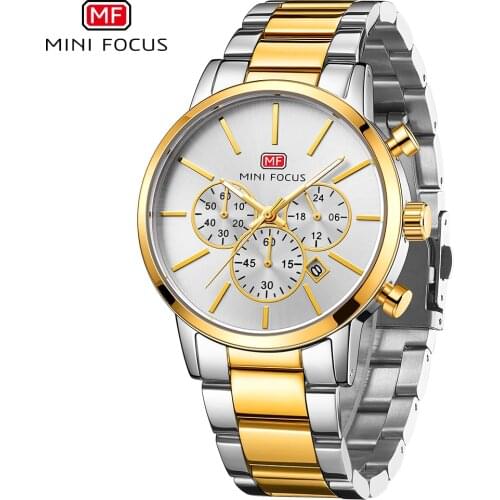 MINIFOCUS Watches Men Top Luxury Brand Quartz Business Watch Steel Band Casual Waterproof Wriswatch Male Clock Relogio Masculino