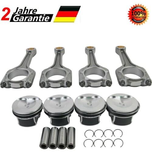 AP01 Piston & Connecting Rod Set For Audi VW A4 Q5 TT Jetta GTI Passat CC 2.0L 21mm 06J198401D 06J198401B 06H198401A