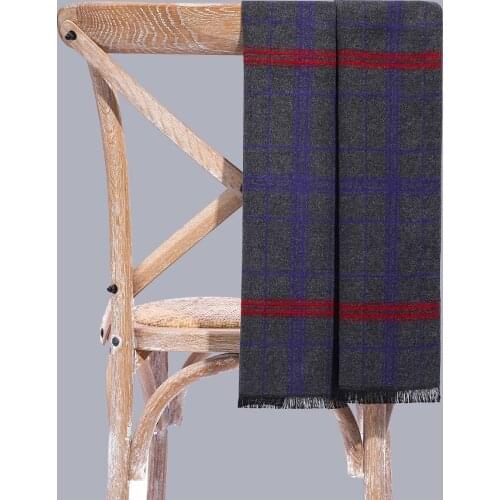 New Business and Leisure Jacquard Warm Mens Scarf in Europe and America in 2019,Fashion well-pattern checked long scarf