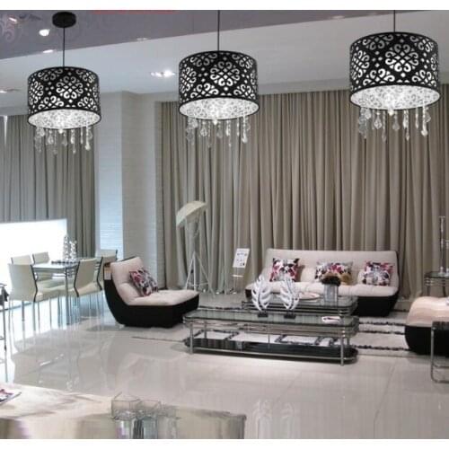 Pendant Lights Dining Room LED Pendant Light Modern Crystal LED Hanging Lights Bar Living Room Decoration Lighting E27 fixture X