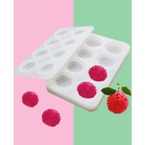 QIQIPP Stereo lychee mold 8 even lychee silicone mold fruit mousse mold dessert baking utensils mousse cake mold