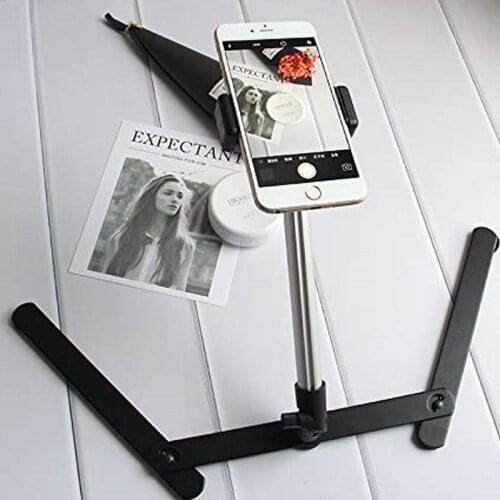 Adjustable Photography Table Top Stand Set Phone Mount Mini Monopod+Phone Clip Bluetooth Control Smartphone Stand Video Mount