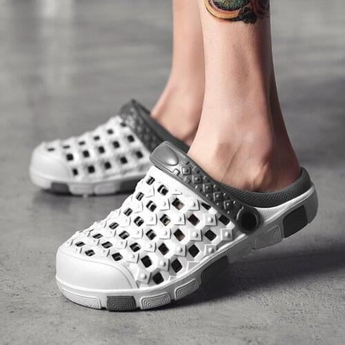 Sand Beach Shoes Men Summer New Casual Slippers Wearing Non-slip Soft Bottom Hole Shoes Personality Sandal Tide Wholesale