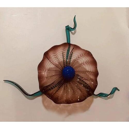Modern Murano Glass Wall Art Decoration Creative Turkish Murano Glass Flower Plates
