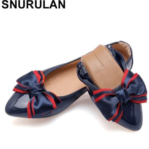SNURULAN Women Shoes Ballerinas New Boat Ballerinas Shoes Woman Fashion Casual Plus Size Luxury Design High Quality Soft Bottom