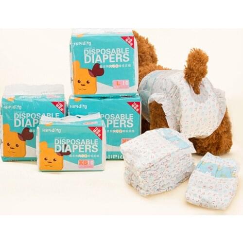 10pcs Super Absorbent Physiological Pants Disposable Dog Diapers For Dogs Pet Female Dog Leakproof Nappies Puppy Pet Supplies
