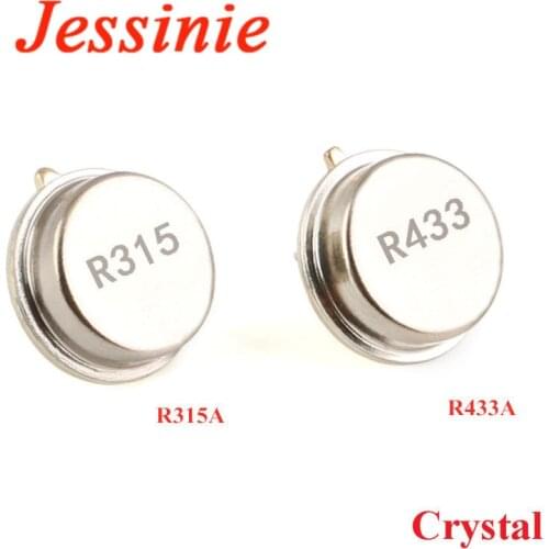 5pcs 315 433MHz Resonator Crystal Oscillator R315A R433A Quartz Through Holes Surface Acoustic Wave Oscillator KIt Round 3 pins