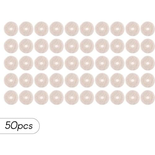 50pcs Guitar Strap Felt Button Washers Locks Blocks Black/White Colors for Optional Guitar Parts & Accessories
