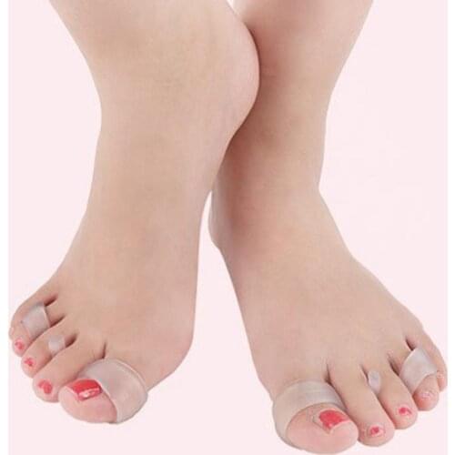80% Hot Sale Soft Silicone Hallux Valgus Orthosis Toes Overlap Repair Corrector Foot Care