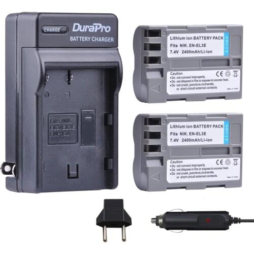 EN-EL3E 2400mAh Camera Battery +Single Charger for Nikon D50, D70, D70s, D80, D90, D100, D200, D300, D300S, D700