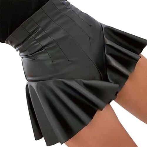 COCKCON Women's Leather Skirts