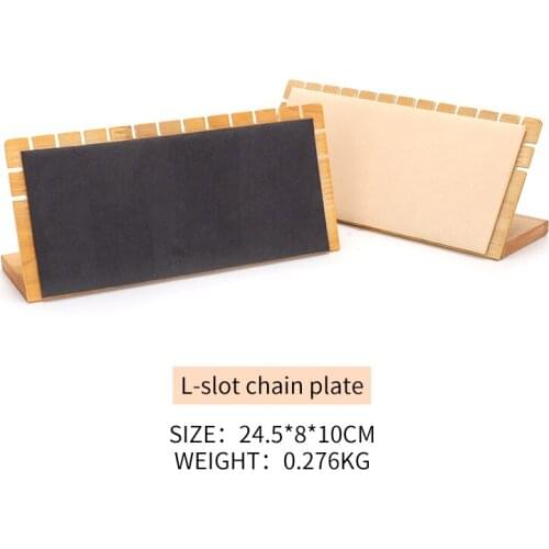 L Shaped Wooden Necklace Female Jewelry Display Stand For Earring Bracelet Ring Multifunction Showcase Storage Jewellery Holder