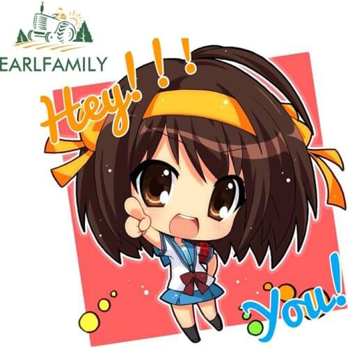 EARLFAMILY 13cm x 13cm for Hey You Anime Girl Decal Snowboard Motorcycle Fine Waterproof Silhouette Car Stickers Vinyl Car Wrap