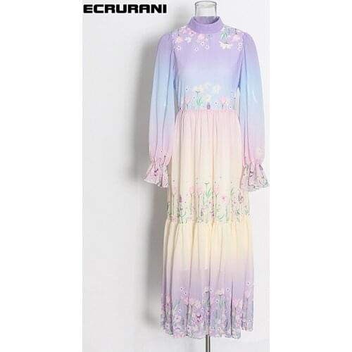 Модные платья-трапеции ECRURANI China At AliExpress