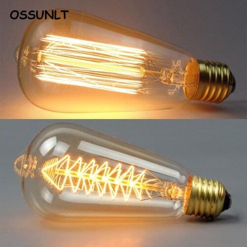Retro Edison Light Bulb E27 220V 40W Filament Incandescent Ampoule Bulbs Vintage Edison Lamp Home Garden Christmas Decoration