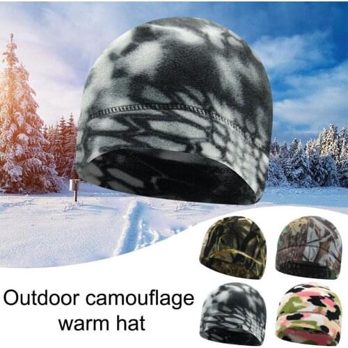 Outdoor Warm Hat Autumn And Winter Tactical Camouflage Thickening Mens Outdoor Warm And Windproof Fleece Hat