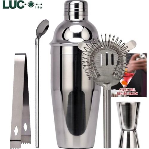 Bartender Kit, Boston Cocktail Shaker Set Home DIY Suit for Mixed Drinks Martini Bar Tools Perfect Gift