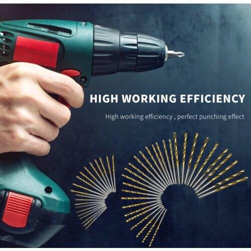 10/25/50pcs HSS Mini Twist Drill Bit Set Straight Shank Hole Slotting Opener Power Drilling Punching Tools For DIY WoodWorking