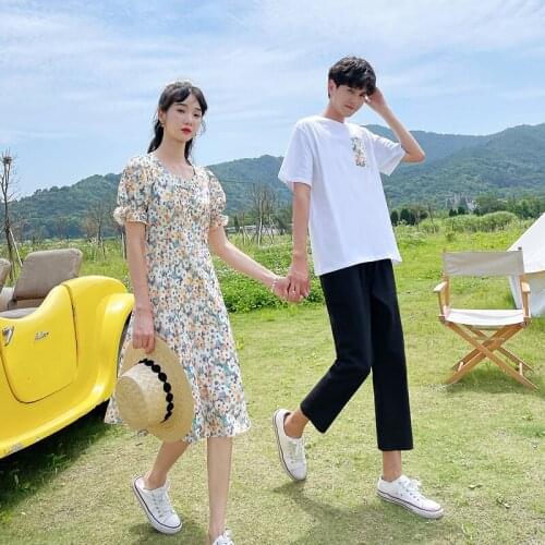 He new summer trend of 2021 is a dress and an outfit for couples wearing short sleeves couples clothes couples clothing