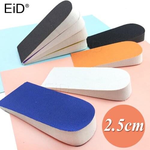 2.5cm Half insole for height increase cushion height-adjustable cut shoe heel insert taller women men Unisex quality foot pads