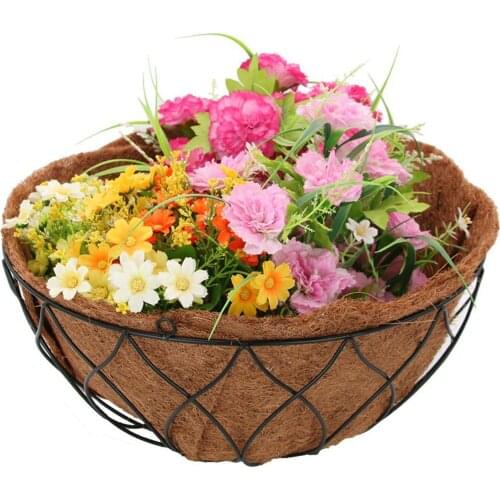 Hanging Coconut Liners Flower Pot Basket Liners Planter Garden Decor Iron Art Garden Flower Planters Pots Basket Liners