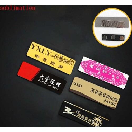 Sublimation blank aluminum alloy badge pins metal custom label badge hot tranfer printing DIY consumable 15pieces/lot