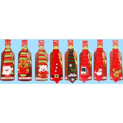 Christmas Tie Party favor Children Snowman Santa Claus Stripe Neckties Funny Ornament Halloween Festival Decoration Ties