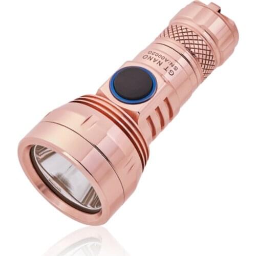 Lumintop GT NANO Copper Mini LED Flashlight 450 LM 100M Long Distance Powerful Linterna with 10180 Battery for Camping