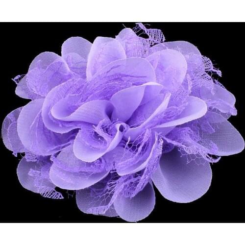 A Pack 20Pcs/Lot Size 11Cm Fabric Flower Yarn Chiffon Flowers Artificial Flower Wedding Supplies Handmade DIY Hair Accessoires
