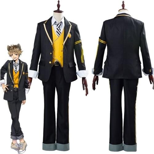 Twisted Wonderland Vil Cosplay Ruggie Bucchi Costume Adult Men Uniform Coat Jacket Pants Outfit Halloween Carnival Costume