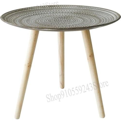 Coffee Table Simple Round Flower Potted Art Creative Door Shop Homestay Retro In Nordic Style Small Side Table Corner Table