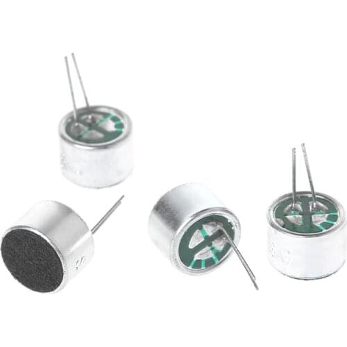 10 Pcs/Lot With 2 Pin Cables Capsule Electret Condenser Microphone 9767 Mic K1KF