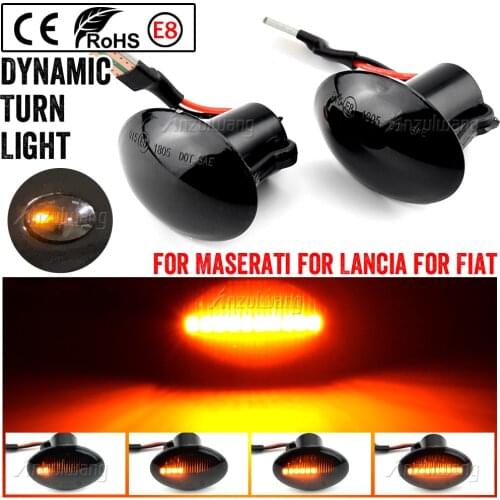 2X Smoked OEM side marker lamp turn signal light for FIAT 4S 63 3P NUOVA 500 ABARTH Ford KA DESDE Lancia YPSILON Maserati